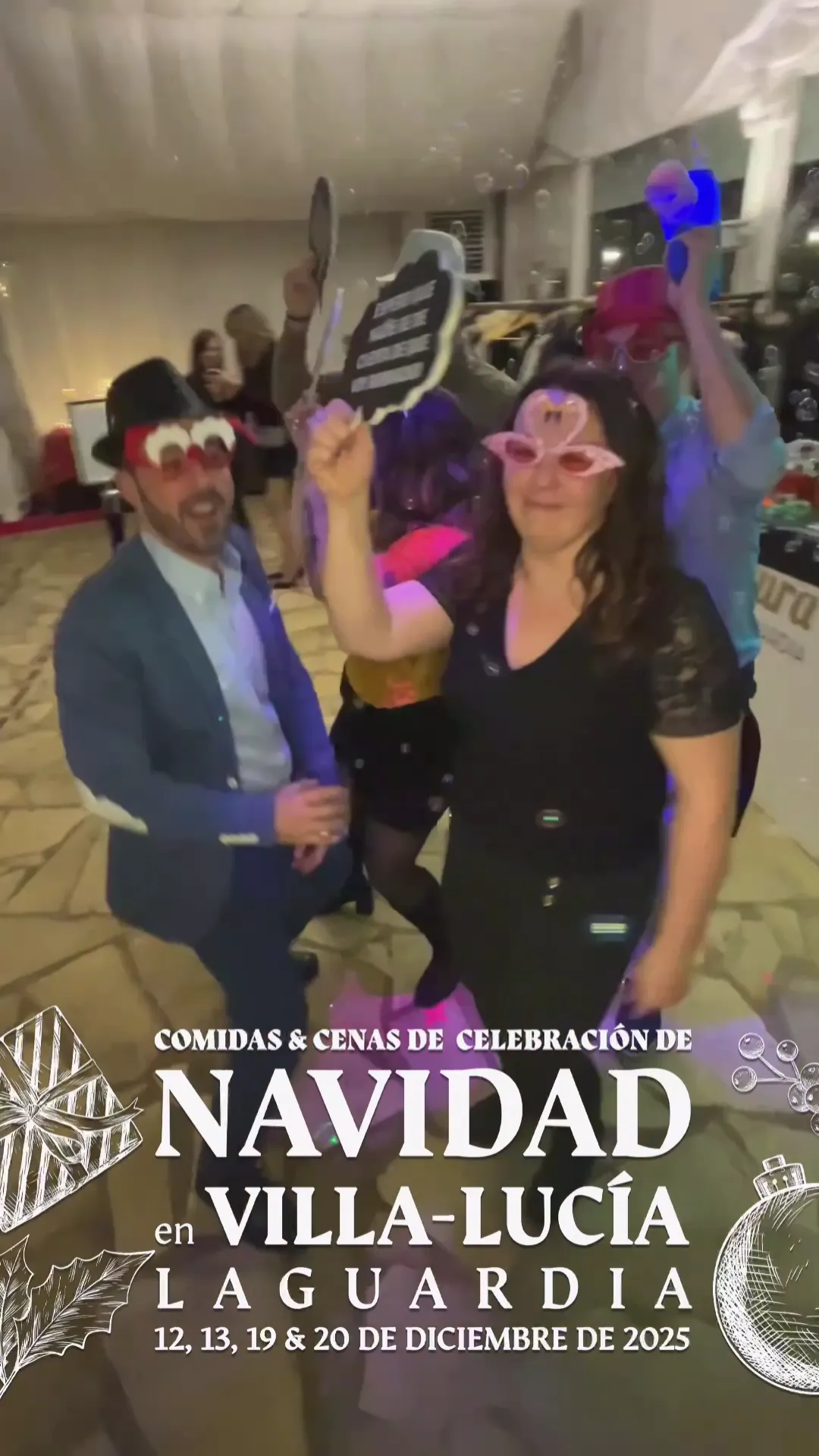 Celebración navideña en Villa-Lucía durante las cenas de empresa 2025