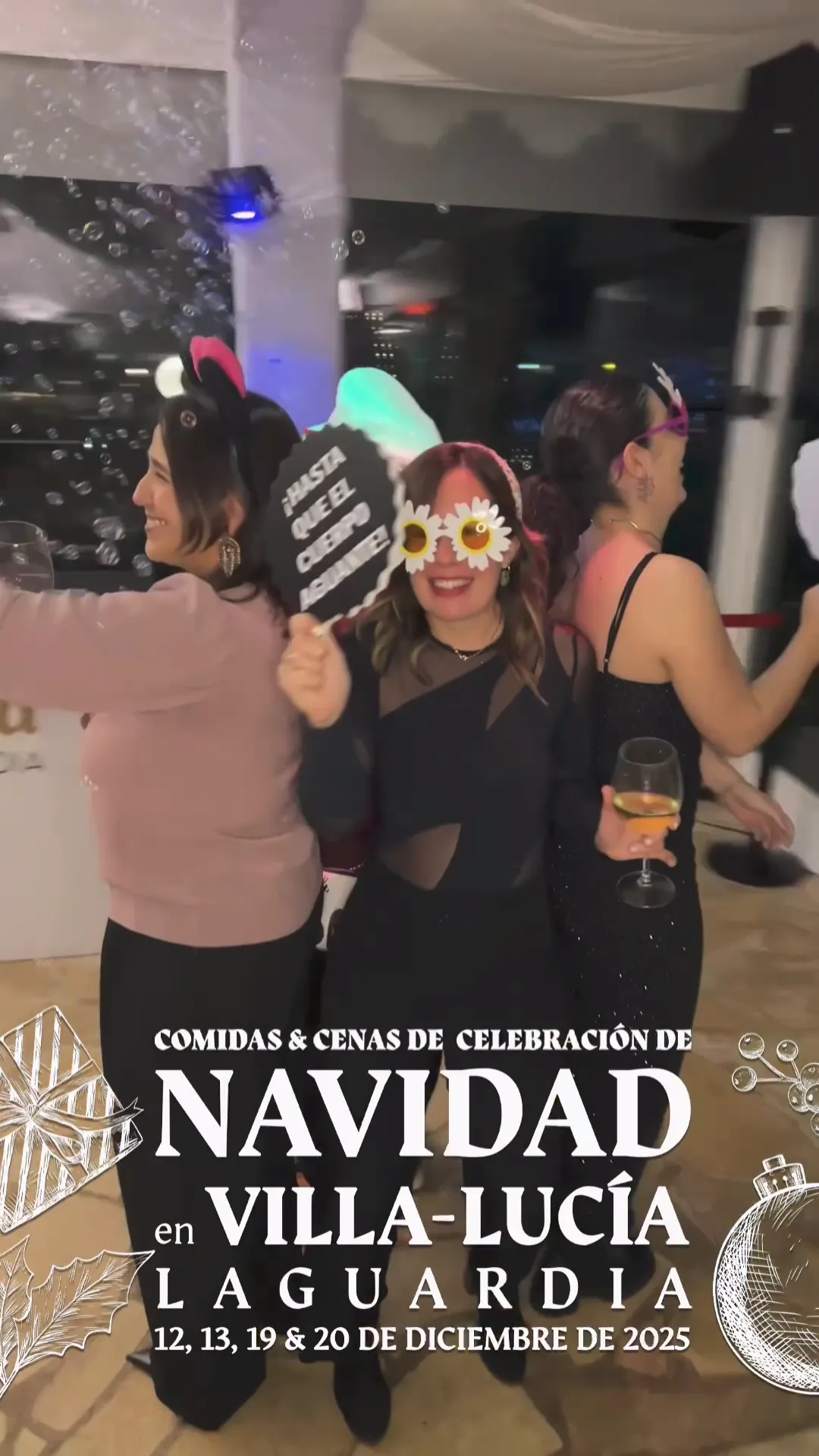 Celebración navideña en Villa-Lucía durante las cenas de empresa 2025