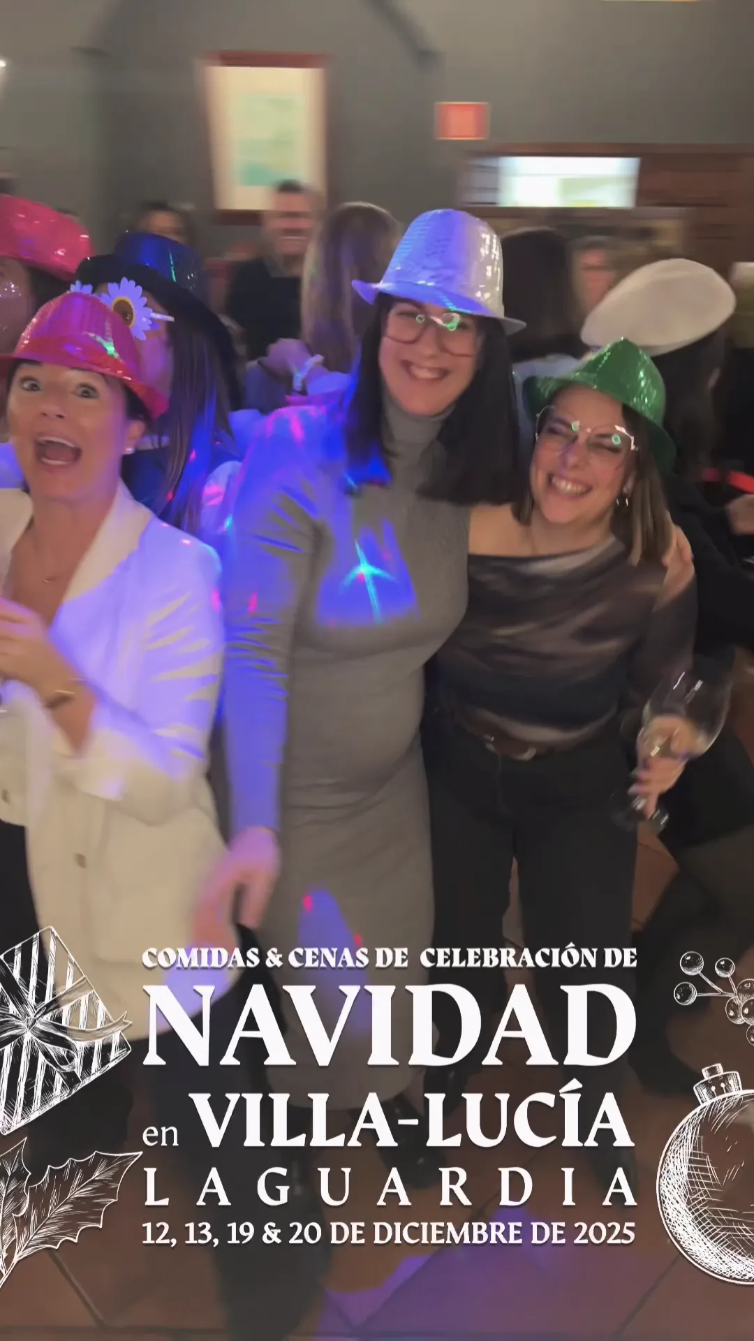 Cenas de Navidad 2025 en Villa-Lucía con ambiente festivo y música en directo