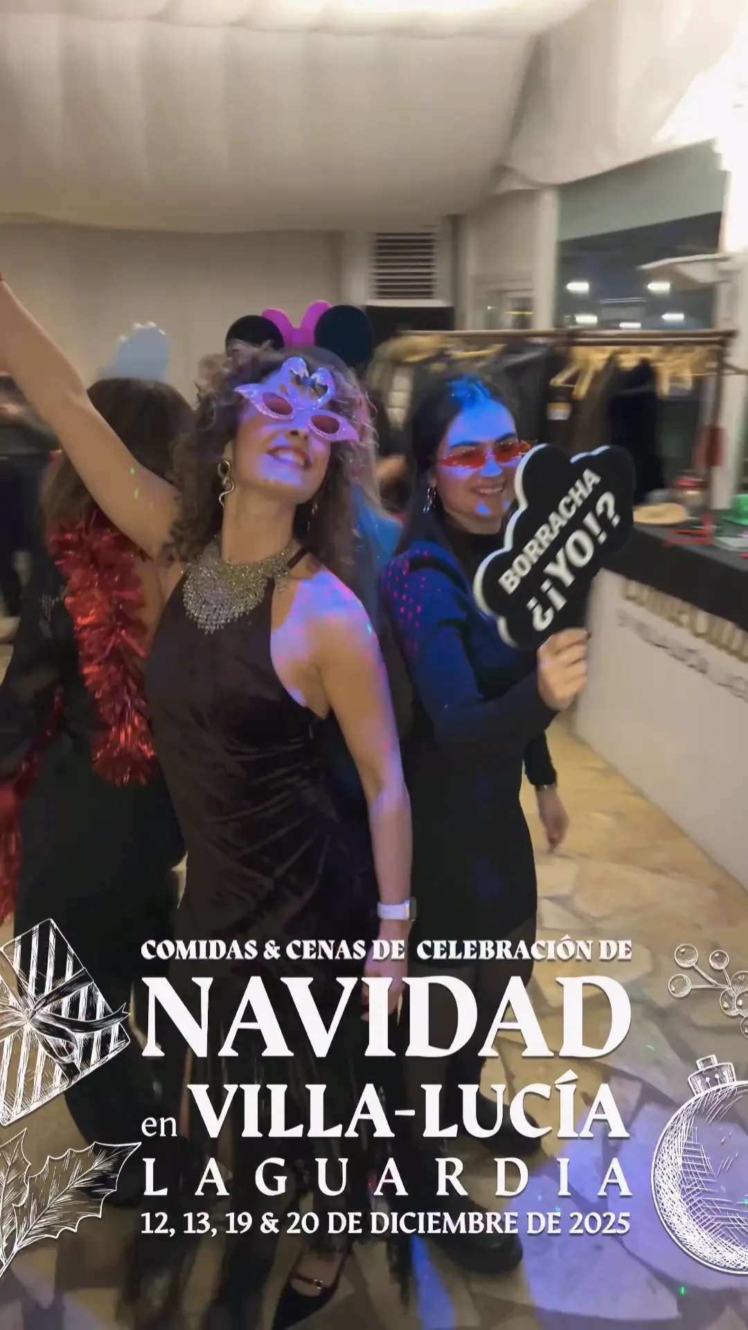 Celebración navideña en Villa-Lucía durante las cenas de empresa