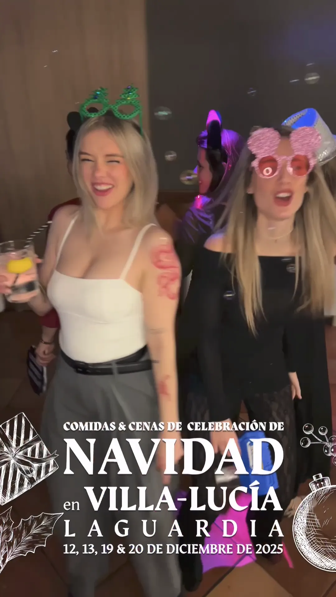 Ambiente navideño en las Cenas de Navidad de Villa-Lucía